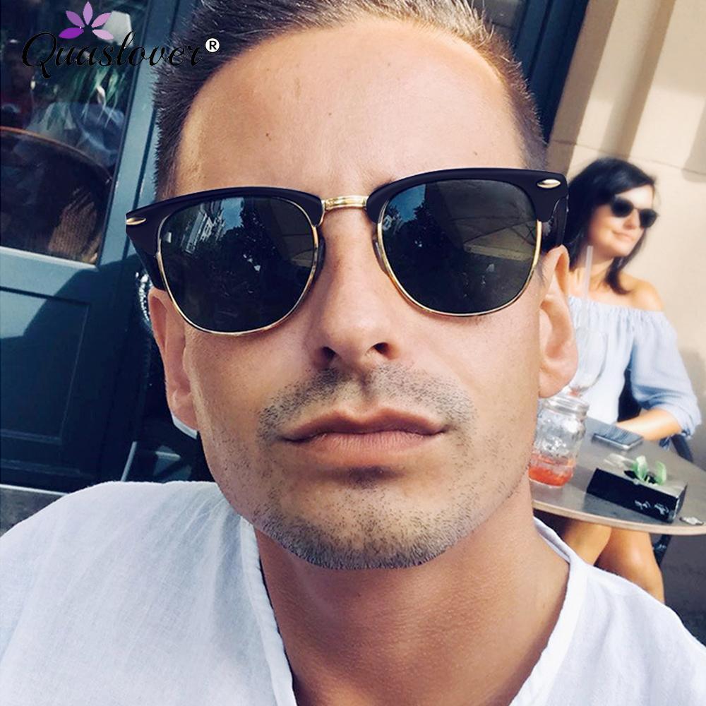 Polarized Semi-Rimless Vintage Sunglasses UV400 Retro Unisex