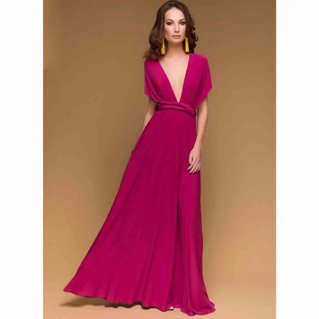 Women's Sexy Backless Convertible Wrap Maxi Dress Sleeveless - Image 23
