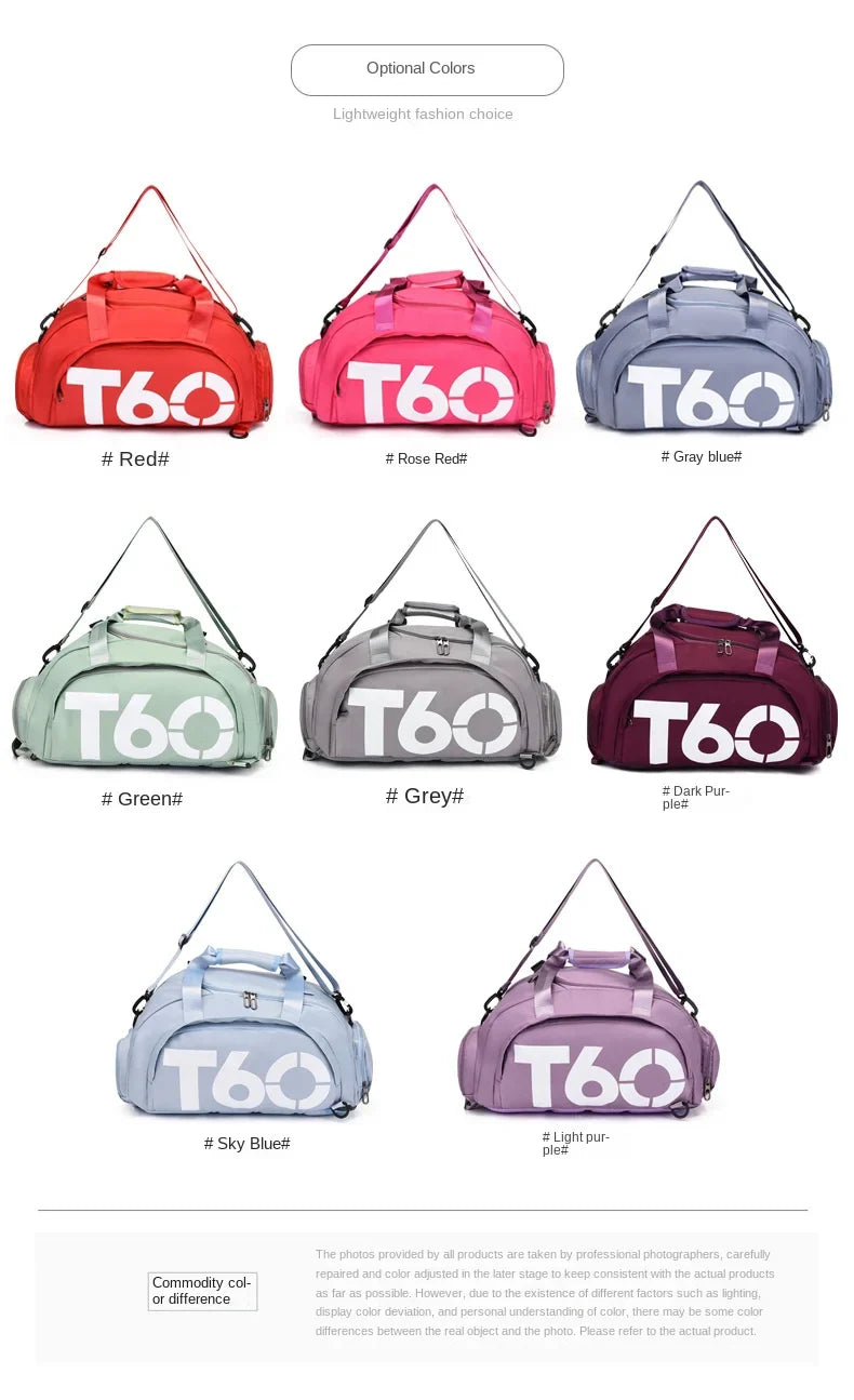 Multifunctional Waterproof Gym Duffel Bag – Large Travel Sports Backpack with Shoe Compartment