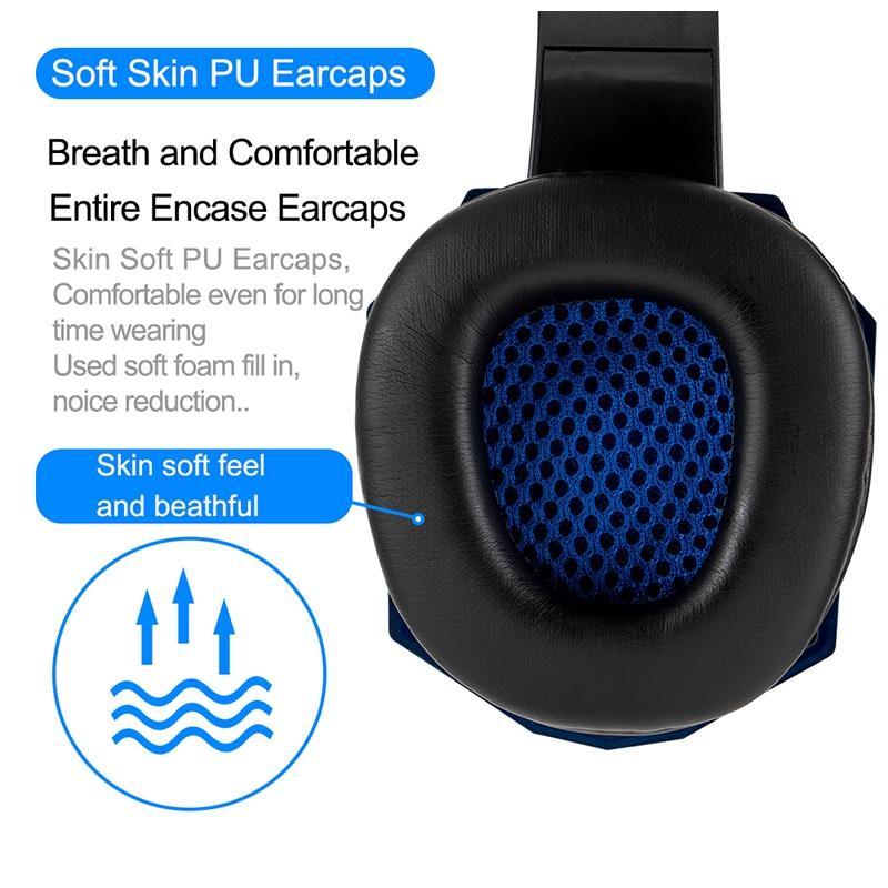 Professional LED Gaming Headset with Bass Stereo & Mic