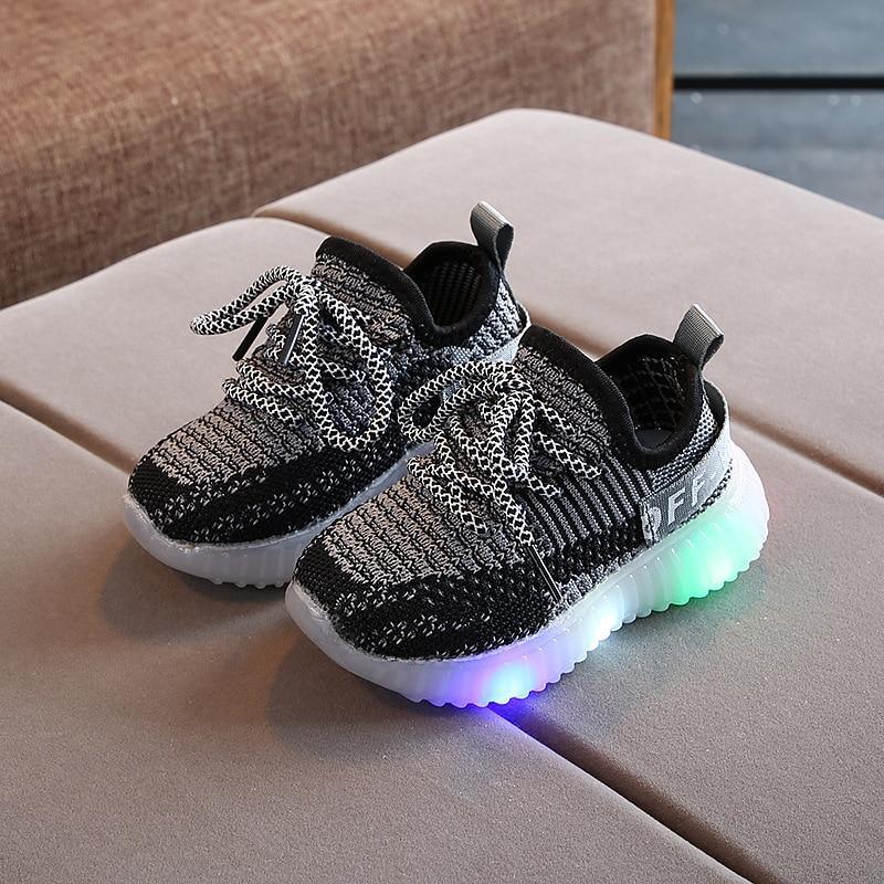 Kids Lightweight LED Luminous Sneakers with Non-Slip Sole