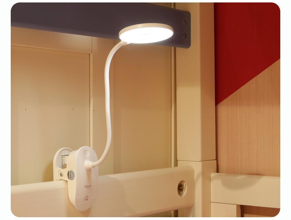 White Minimalist Rechargeable Clip-On LED Reading Lamp