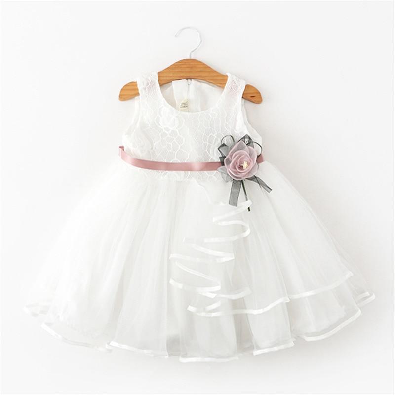 Luxury Floral Tulle Baby Girl Dress for Summer Parties and Events