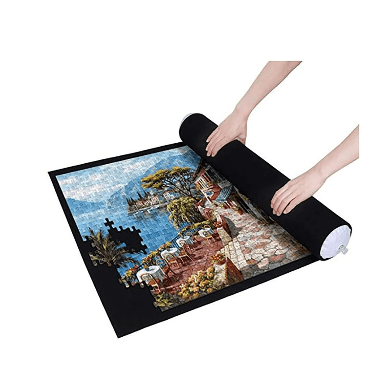 Portable Felt Puzzle Mat Roll-Up Storage for Up to 1500 Pieces