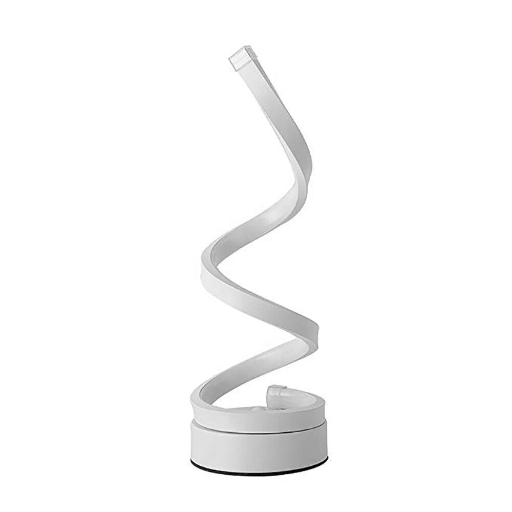 Modern LED Spiral Table Lamp, Dimmable Minimalist Desk Lighting