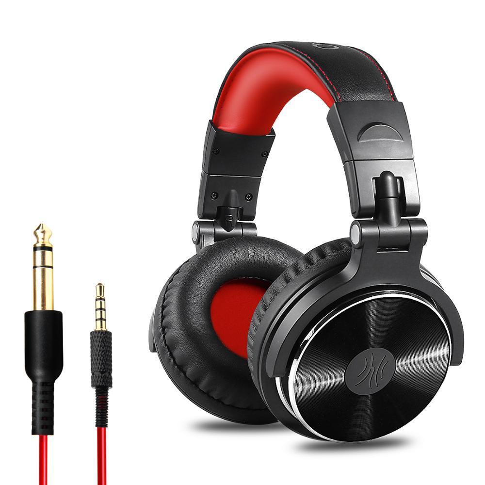 Professional Studio Monitor DJ Headphones with Leather Earpads