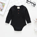 Ribbed Cotton Baby Bodysuit Minimalist Unisex Romper