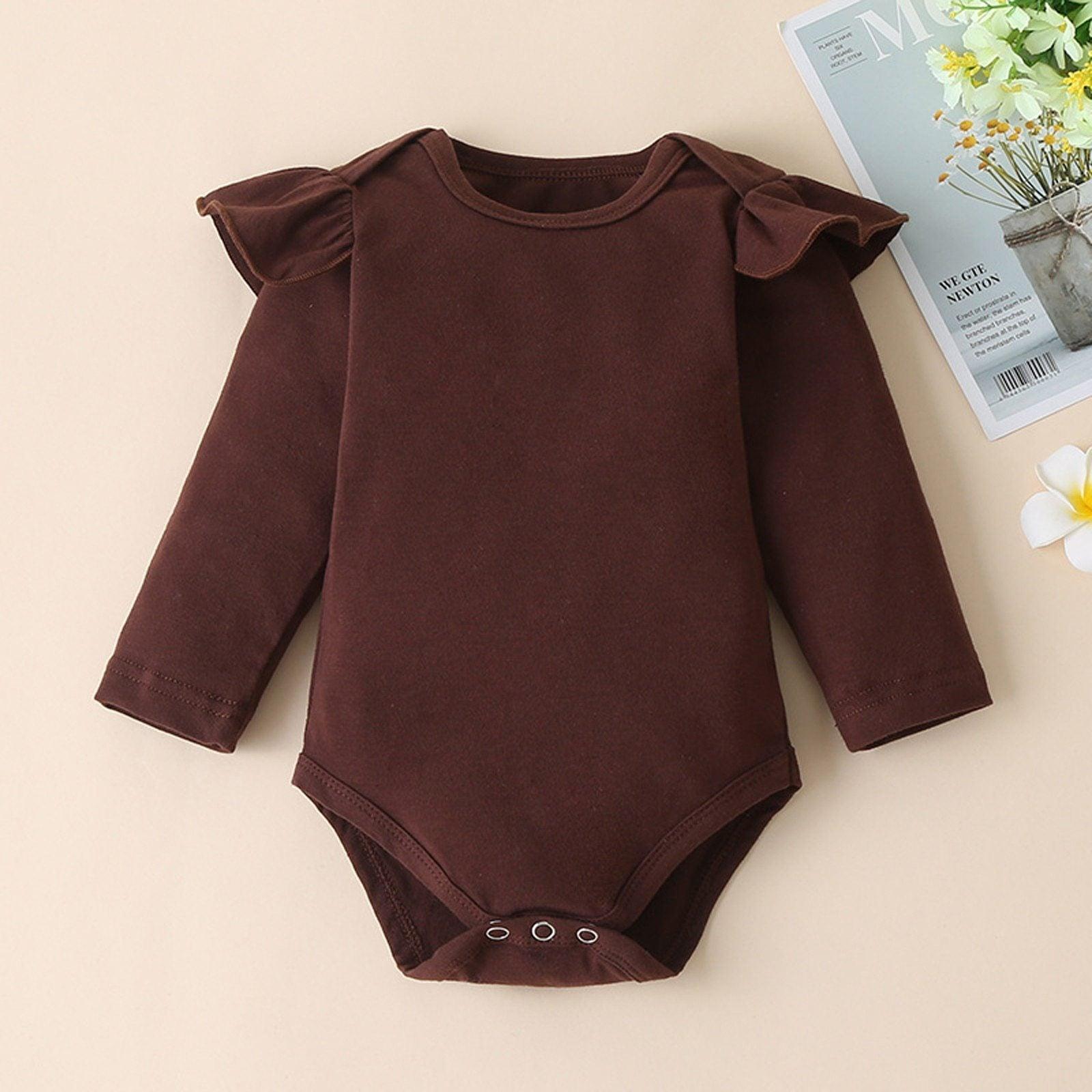 Newborn Baby Floral Romper and Suspender Skirt Winter Outfit Set