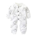 Unisex Newborn Cotton Sleeper Pajamas in Classic Navy and White