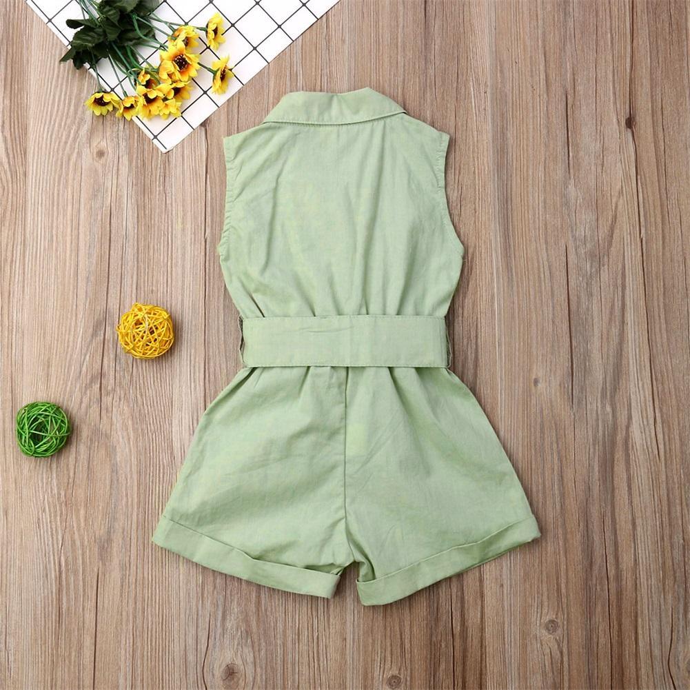 Elegant Sleeveless Summer Jumpsuit Romper for Girls, 1-6 Years