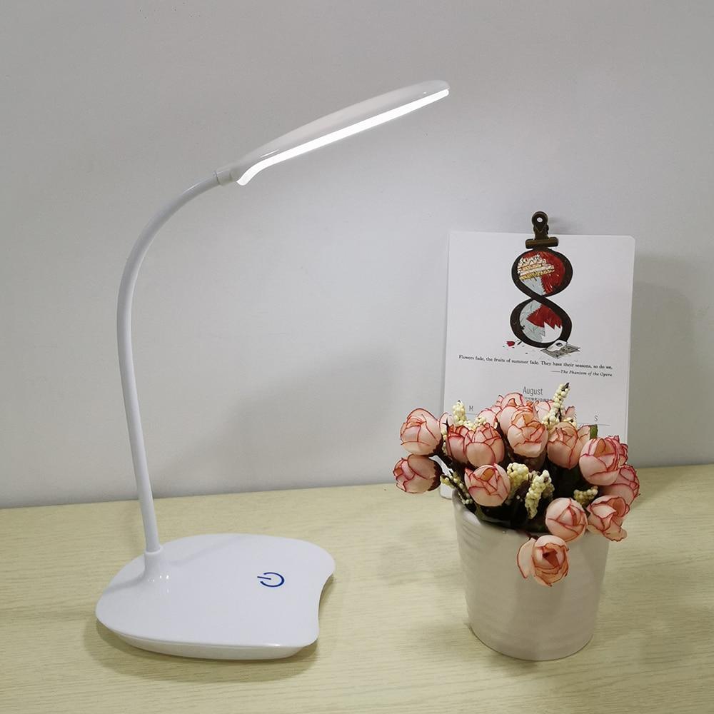 Modern LED White Desk Lamp with LCD Clock and USB Charging Port