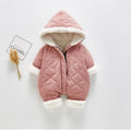 Plush Thickened Winter Jumpsuit for Infants - Minimalist Snowsuit
