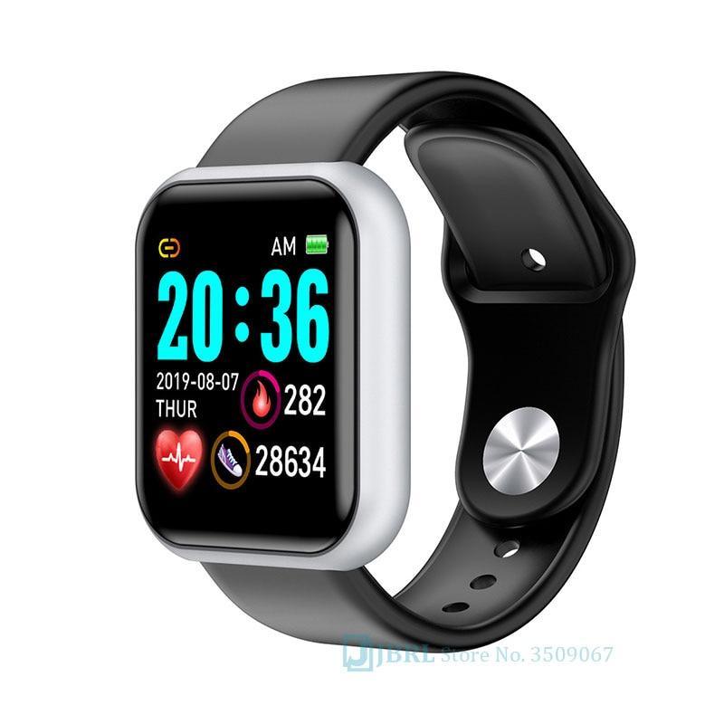 Modern Stainless Steel Square Smartwatch for Fitness and Daily Wear