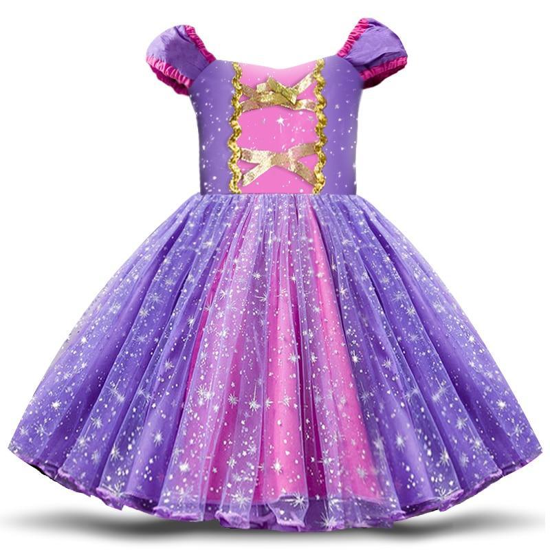 Luxury Purple Princess Tutu Dress for Girls Halloween & Birthday