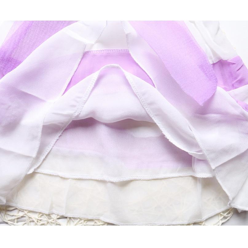 Baby Girl Sleeveless Purple Stripe Chiffon Tutu Sundress