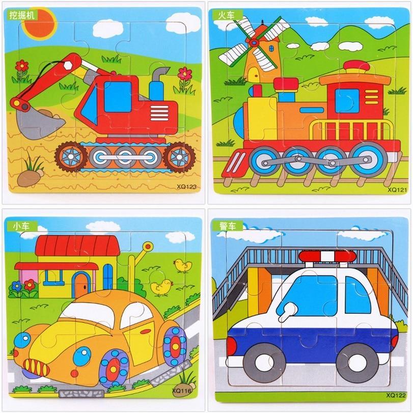 Wooden 3D Mosaic Animal Puzzle Educational Kids Toy Small Square