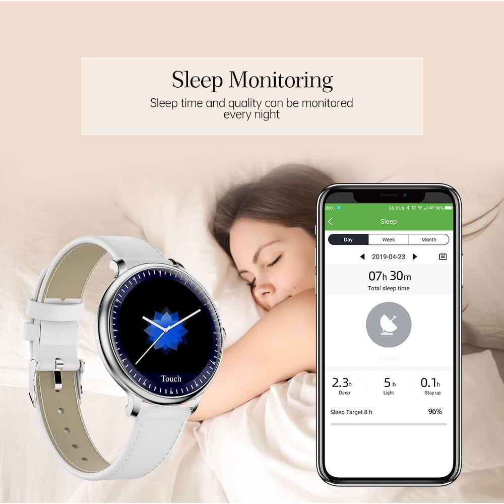 Women's Round Screen Smart Watch with Heart Rate Monitor