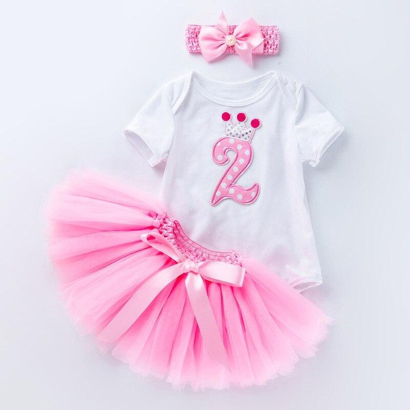 2-Year-Old Girls Birthday Party 3-Piece Cotton Outfit Set