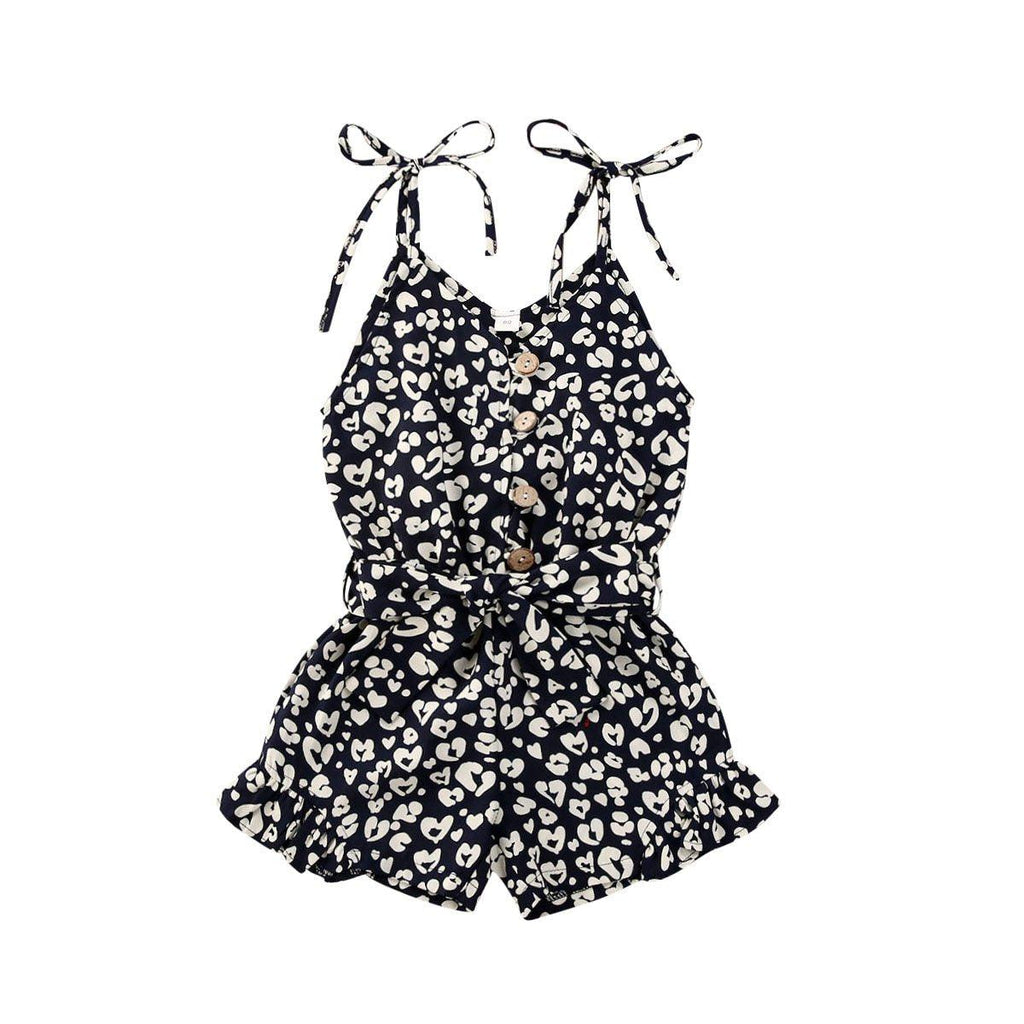 Baby Girls Leopard Print Sleeveless Romper Bohemian Playsuit