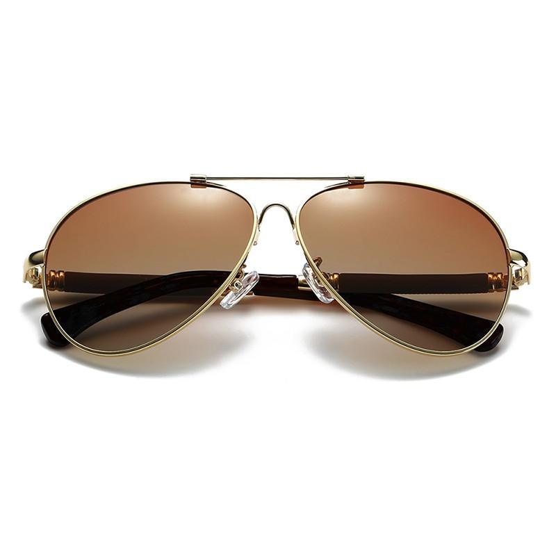 Luxury Polarized Aviator Sunglasses for Men with UV400 Protection
