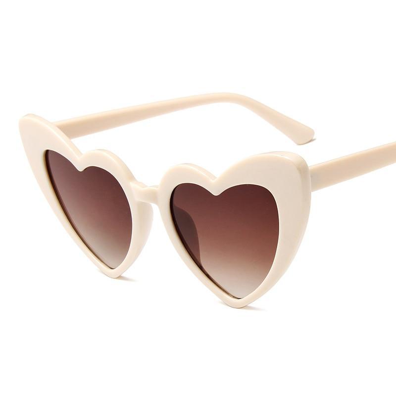 Retro Heart Shape Sunglasses for Women – Cute Big Frame Eyewear
