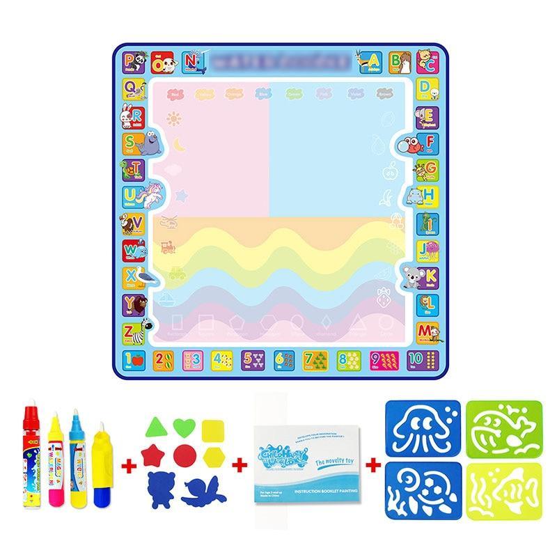 100x100cm Magic Water Drawing Mat for Kids - No Mess Art Board