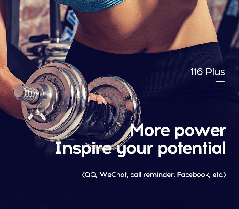 116 Plus Smart Fitness Tracker - Waterproof Sports Wristband