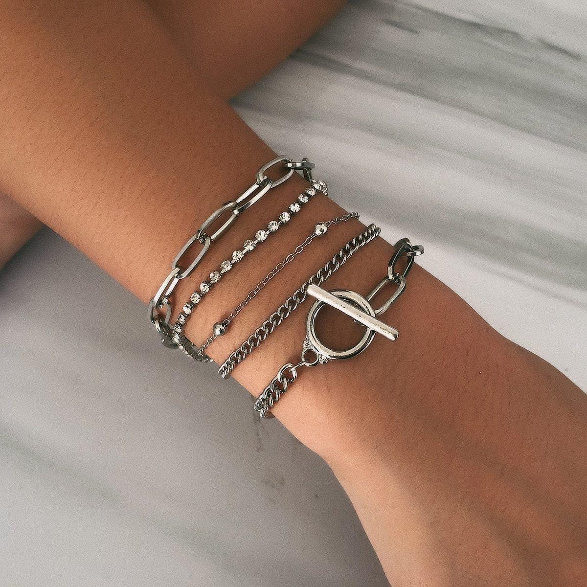 Bohemian Multi-Layer Crystal Wrap Bracelet with Adjustable Closure