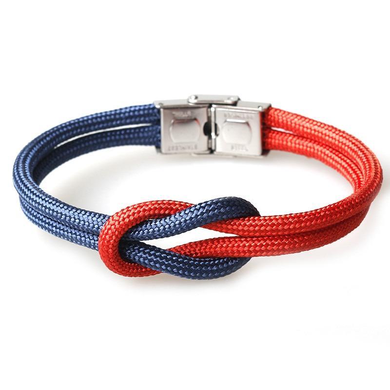 Elegant Multi-Layer Nautical Knot Rope Anchor Bracelet