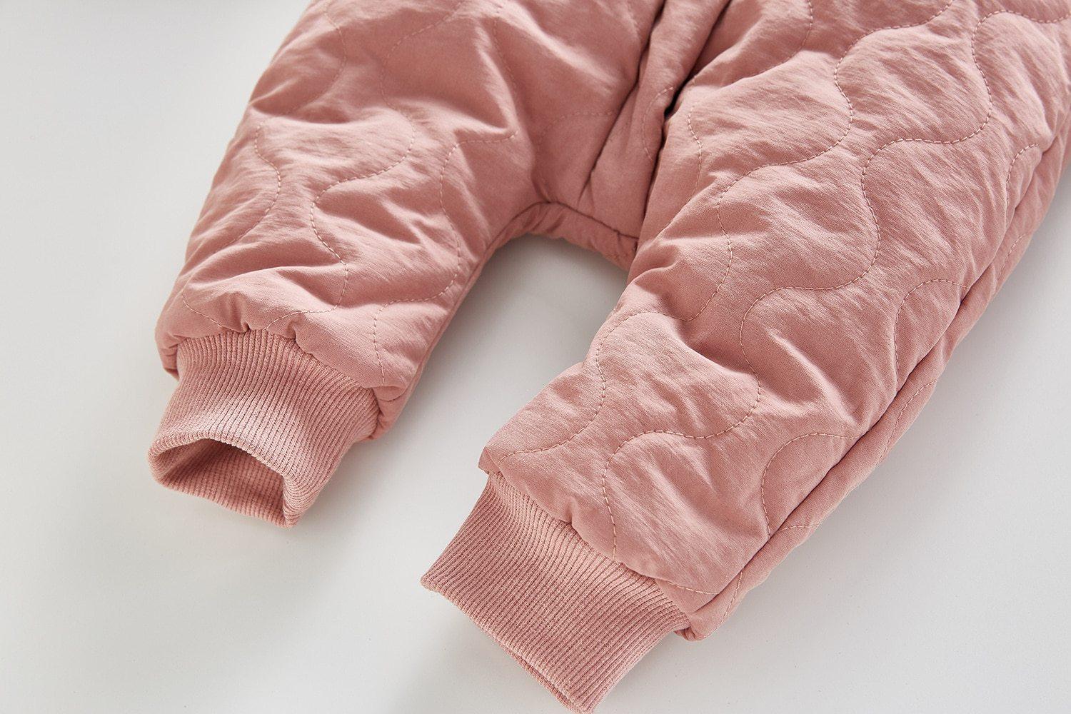 Plush Thickened Winter Jumpsuit for Infants - Minimalist Snowsuit