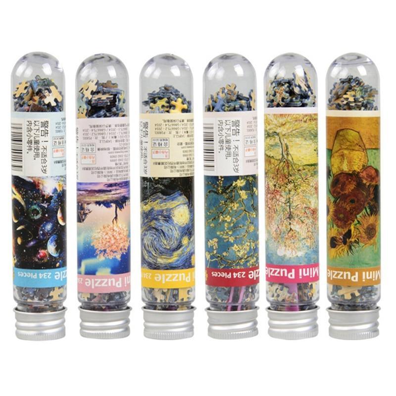 234-Piece Miniature Artistic Puzzle, Modern Abstract Decor Set