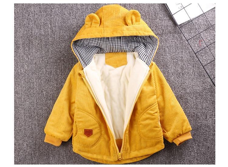 Classic Infant Boys Hooded Toggle and Zipper Autumn Jacket