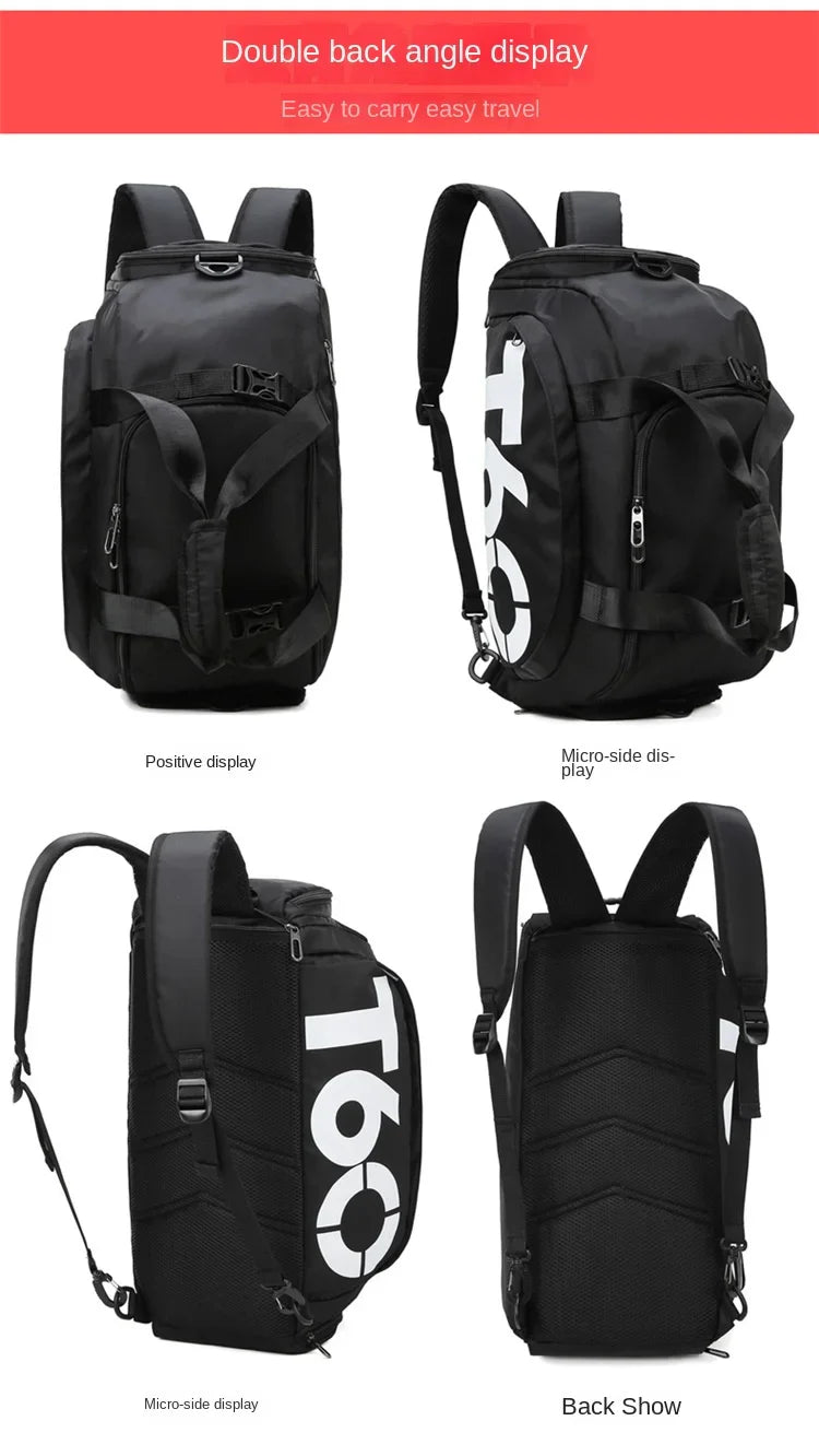 Multifunctional Waterproof Gym Duffel Bag – Large Travel Sports Backpack with Shoe Compartment