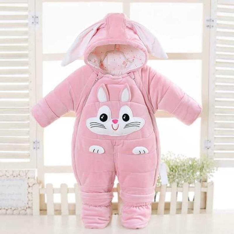 Playful Baby Winter Snowsuit – Cute Calf Design Padded Jumpsuit