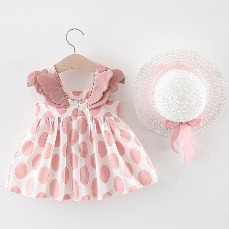 Modern Retro Baby Girls Polka Dot Party Dress - A-Line Princess