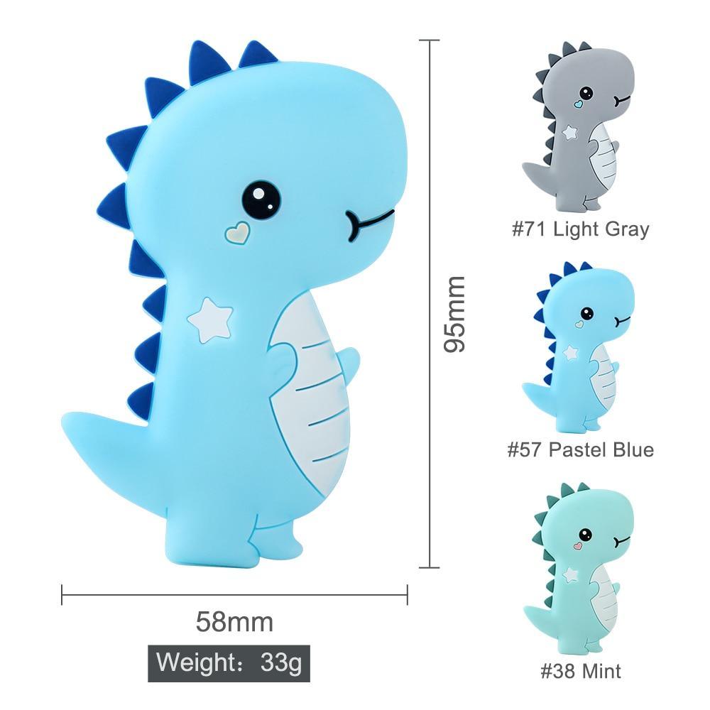 Dinosaur Silicone Teether Beads for Babies