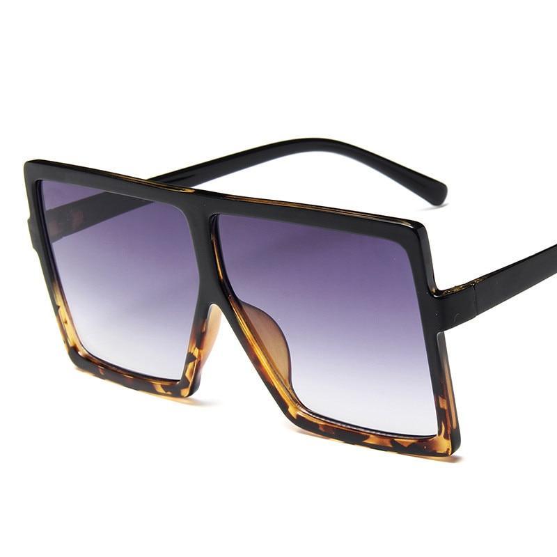 Oversized Square Frame Women's Sunglasses UV400 Protection