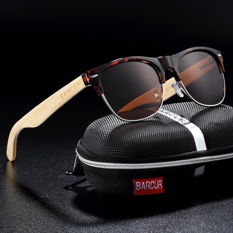 Handmade Bamboo Polarized Sunglasses with UV400 Protection