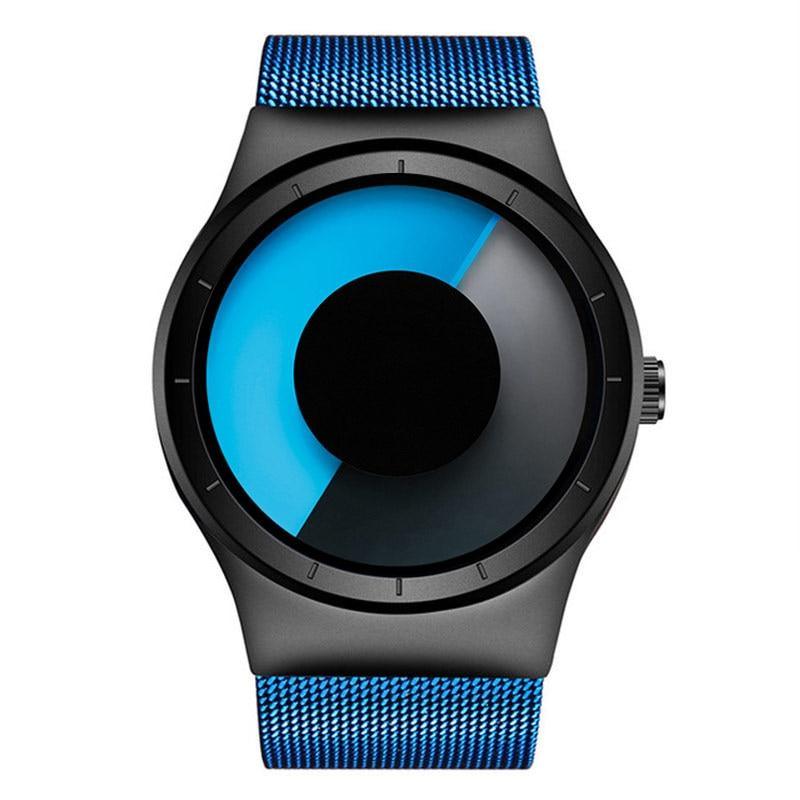 Minimalist Stainless Steel Mesh Band Watch for Men and Women