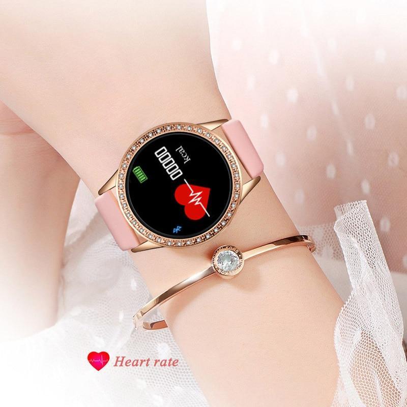Glamorous Rose Gold Women's Smart Watch & Fitness Tracker