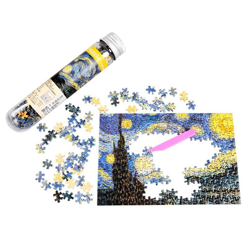234-Piece Miniature Artistic Puzzle, Modern Abstract Decor Set
