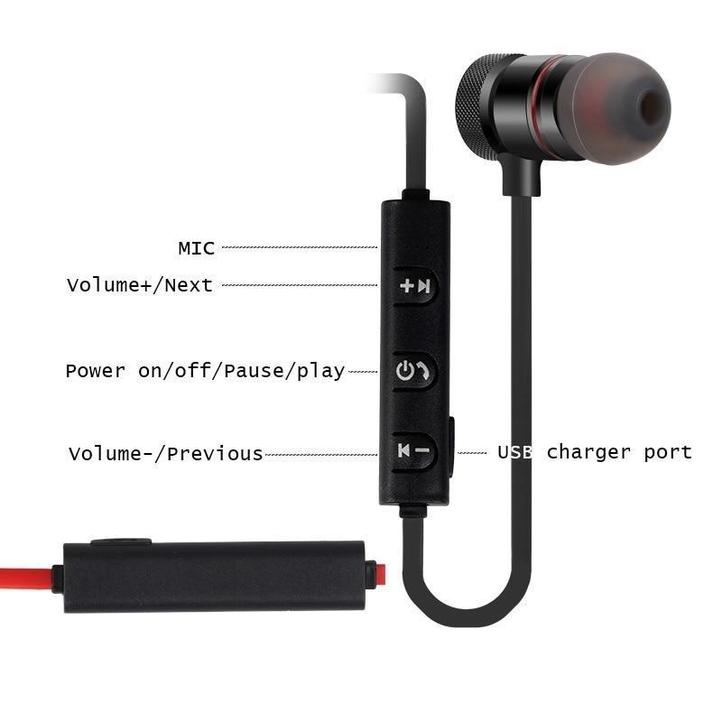 Magnetic Sports Neckband Bluetooth 5.0 Wireless Earphones