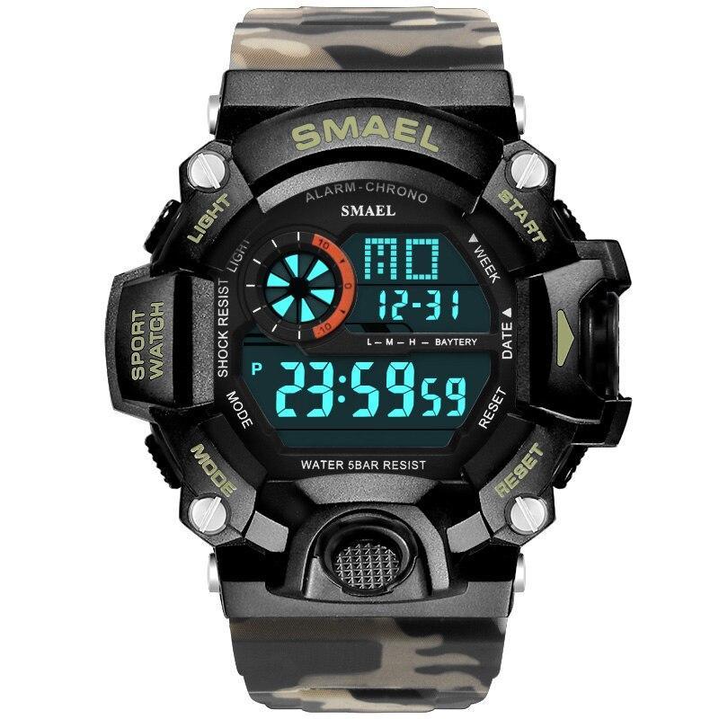 Unisex Digital Analog Sports Watch Waterproof Military Utility