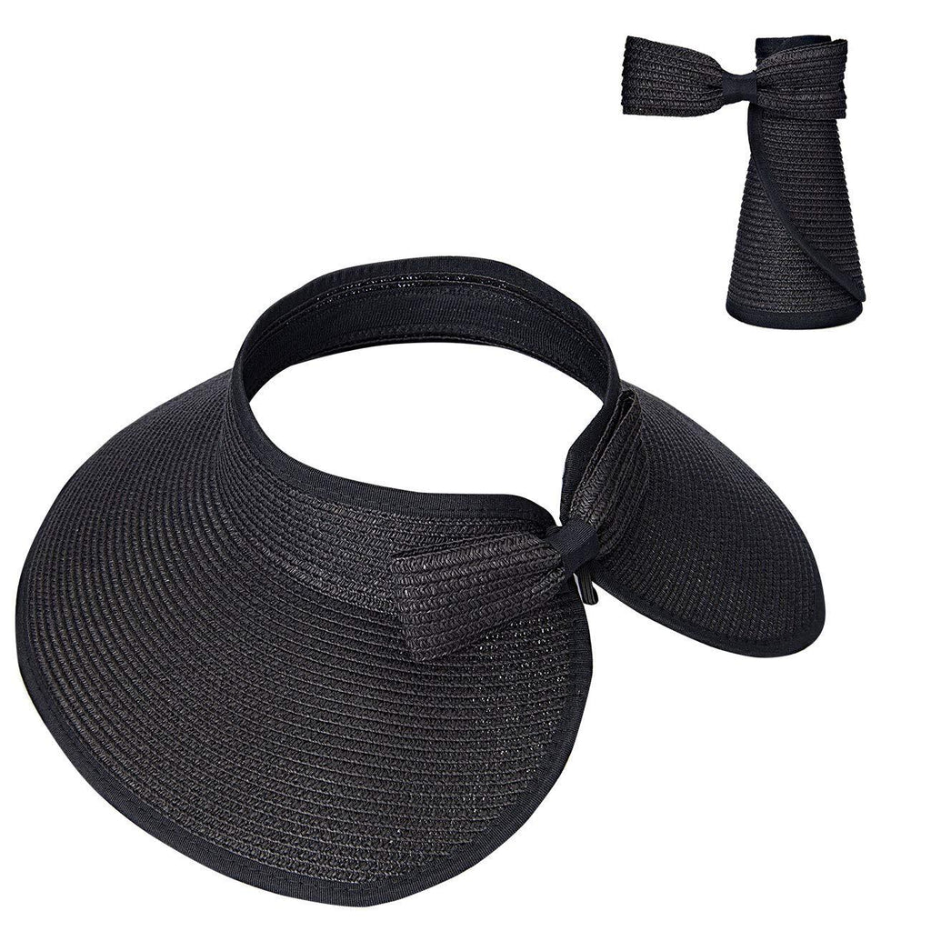Foldable Wide Brim Sun Visor Hat for Women - UV Protection Beach Hat