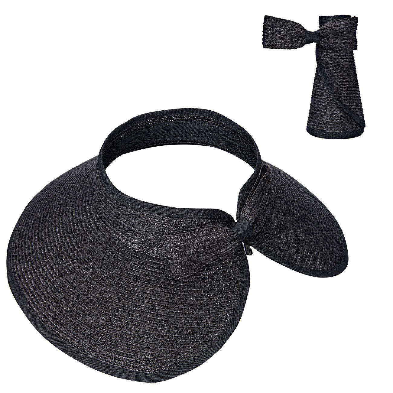 Foldable Wide Brim Sun Visor Hat for Women - UV Protection Beach Hat