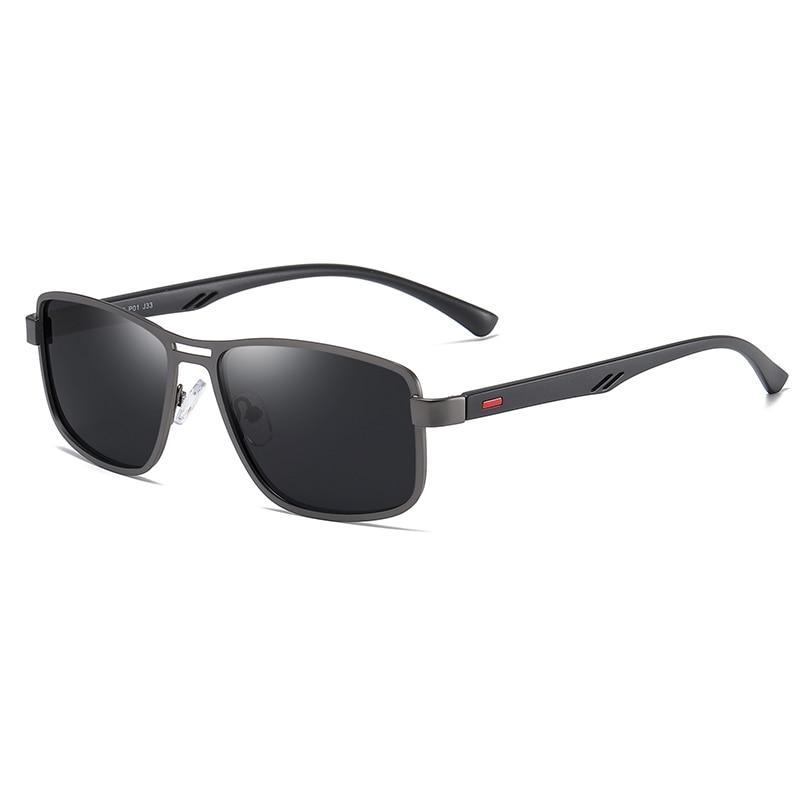 Business Square Polarized Sunglasses Men's Carbon Fiber Look