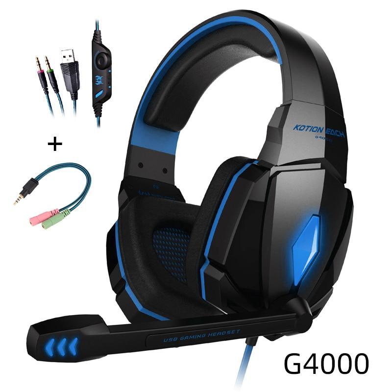 Over-Ear Wired Gaming Headset with Stereo Sound & Mic