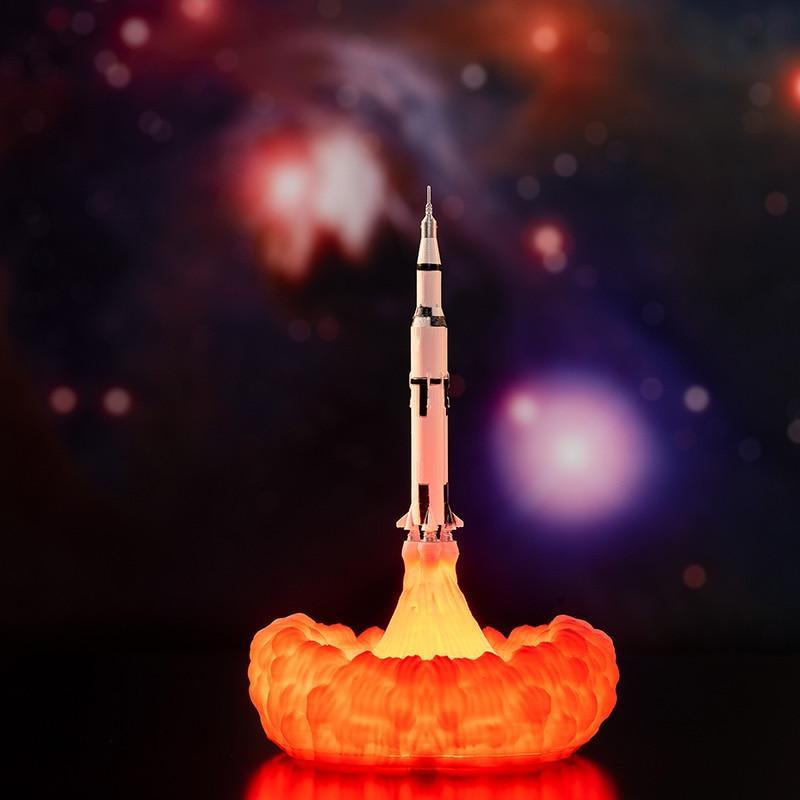 3D Rocket Space Shuttle Night Light Decorative LED Table Lamp
