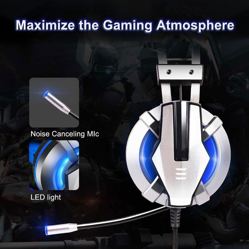 Wired Gaming Headset with Retractable Mic for PS4, PC & Xbox