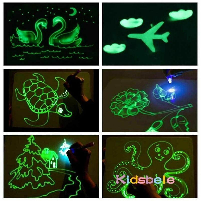 Interactive Kids LED Light-Up Drawing Board Educational Toy